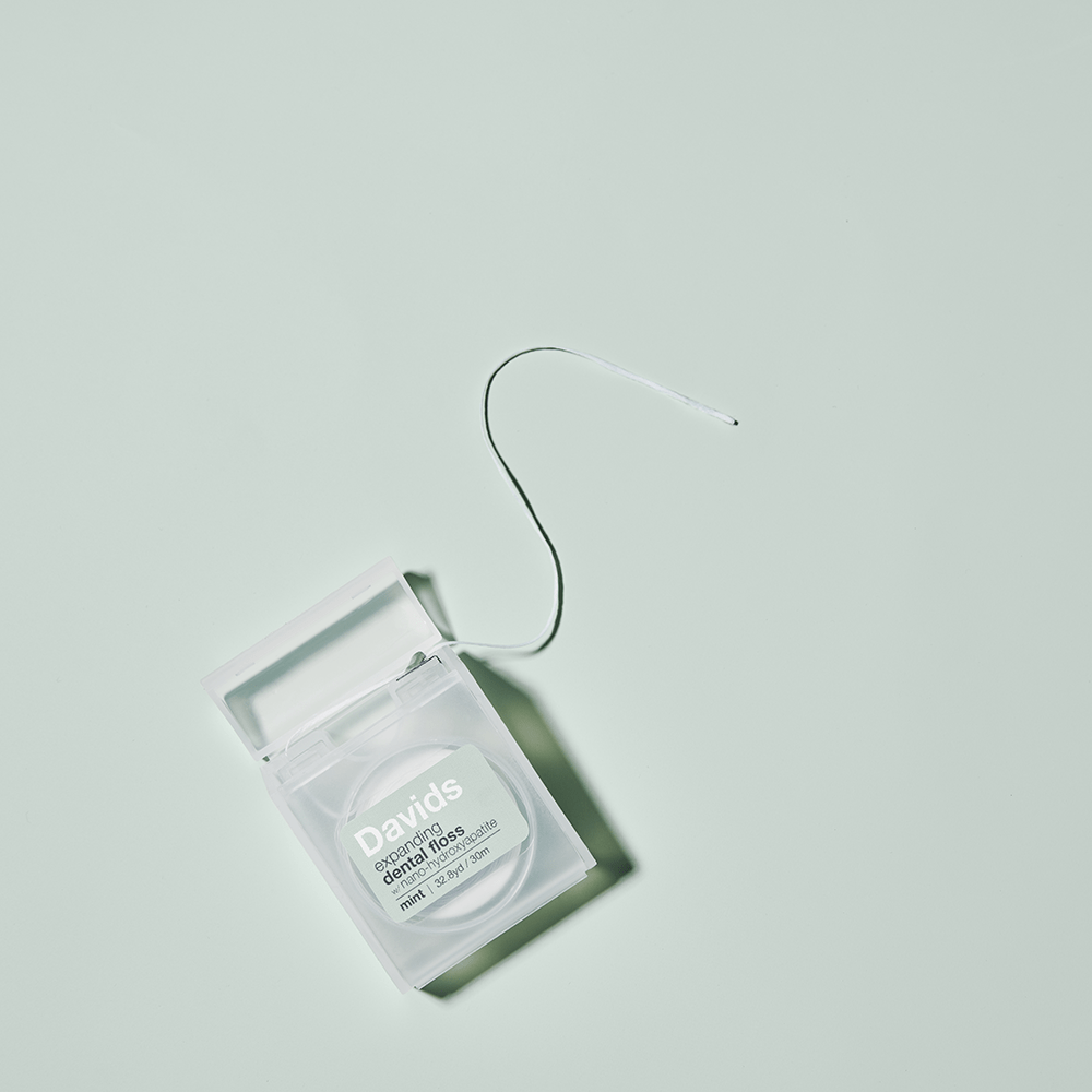 Davids Hydroxi™ expanding dental floss, dispenser + refill - 6pk