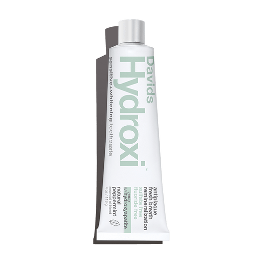 Davids Hydroxi™ sensitive + whitening toothpaste w/nano hydroxyapatite, peppermint, 4oz - 6pk