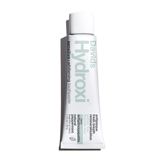 Davids Hydroxi™ sensitive + whitening toothpaste w/nano hydroxyapatite, peppermint, travel size, 1.75oz - 6pk