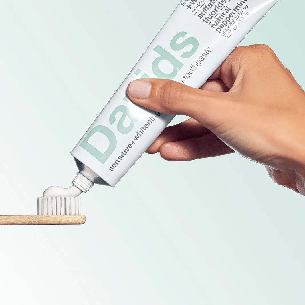 Davids Hydroxi™ sensitive + whitening toothpaste w/nano hydroxyapatite, peppermint, 4oz - 6pk