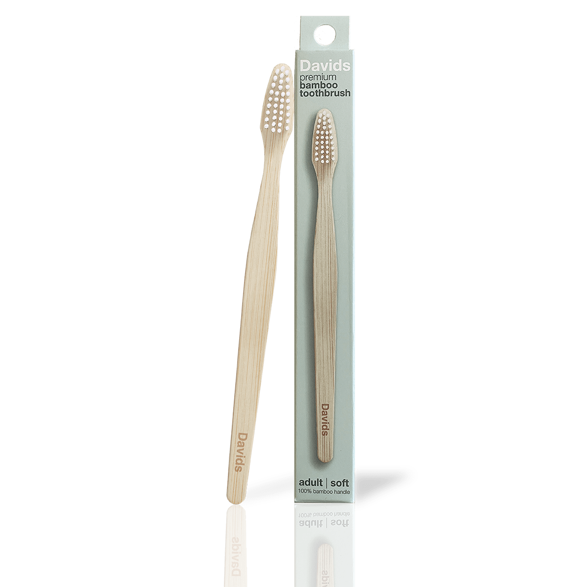 Davids premium bamboo toothbrush, soft - 6pk