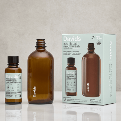 Davids Hydroxi™ fresh breath mouthwash refill concentrate w/nano-hydroxyapatite, mint, 4oz - 6pk