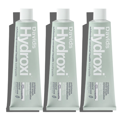 Davids Hydroxi™ whitening + enamel health toothpaste w/nano hydroxyapatite, peppermint, 4oz - 6pk