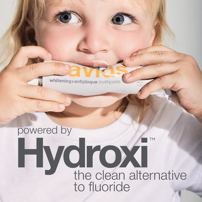 Davids Hydroxi™ whitening + enamel health toothpaste w/nano hydroxyapatite, kids+adults, orange vanilla, 4oz - 6pk